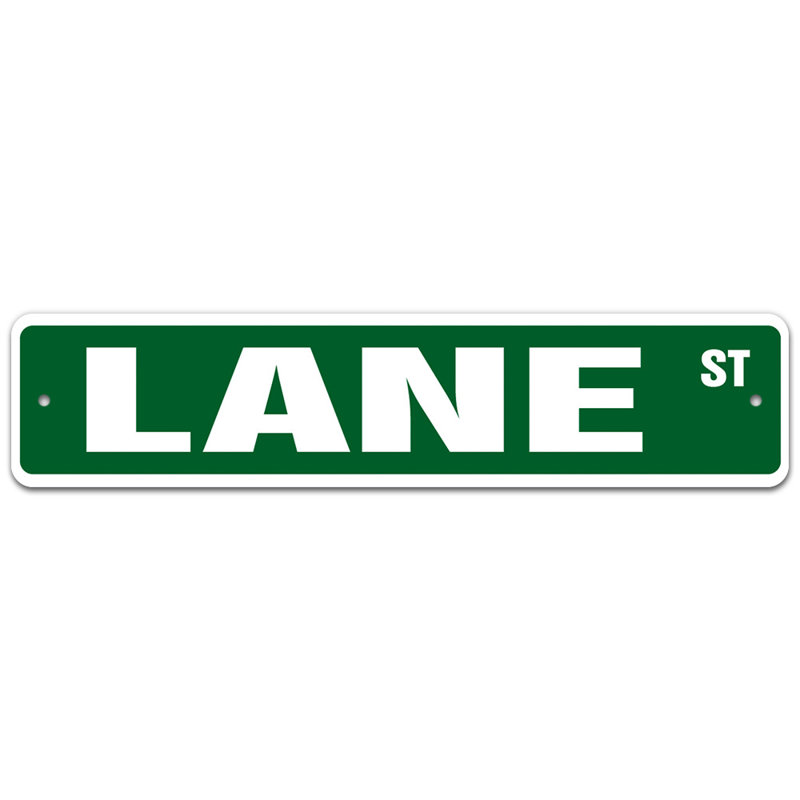 Plaque de rue Barkhad, H 6 po x l 24 po x P 0,1 po