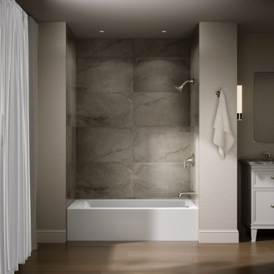 Entity 60 In. X 32 In. Alcove Bath With Right Drain