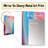Transitional pink and blue shapes III - Transitional Shapes Mirror, Modern Decorative Wall Mirror, Printed Metal Art-1428961127