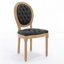 Faux Leather Upholstered Dining Chair Set with Nailed Head,  Tufted Back-1068963017
