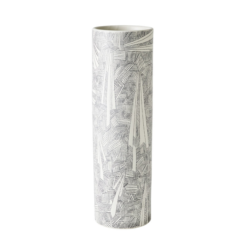 Searchlight Handmade Ceramic Table Vase, 20" H x 6.25" W x 6.25" D