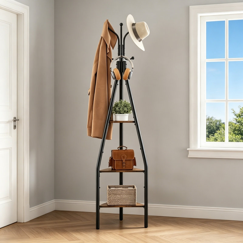 Freestanding 6 - Hook Coat Rack