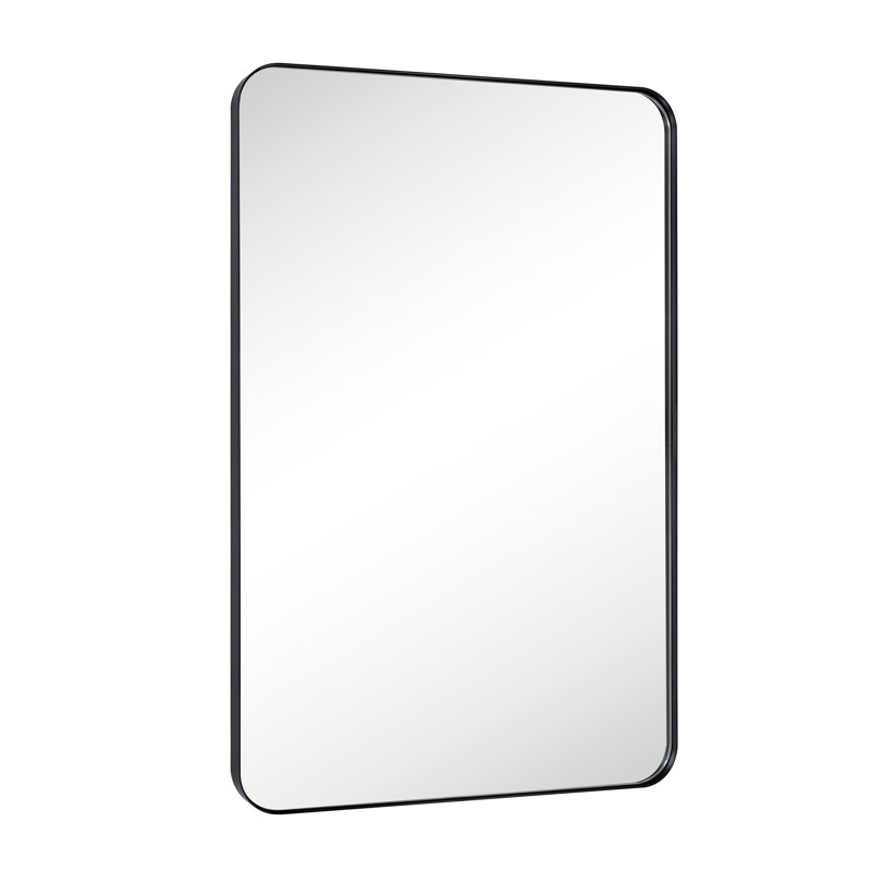 Javeion Stainless Steel Rectangle Mirror, 36" x 24", Black