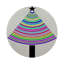 Christmas Tree Brights Round Beaded Placemat