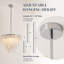 Lustre à 8 lumières à gradins artificiels à gradins modernes