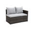 Ensemble de 7 chaises modulaires d'extérieur avec coussins gris et patio facile à assembler
