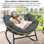 Coussin de chaise berçante d'extérieur, coussin de chaise Papasan épaissi de 6,3 po-111508959