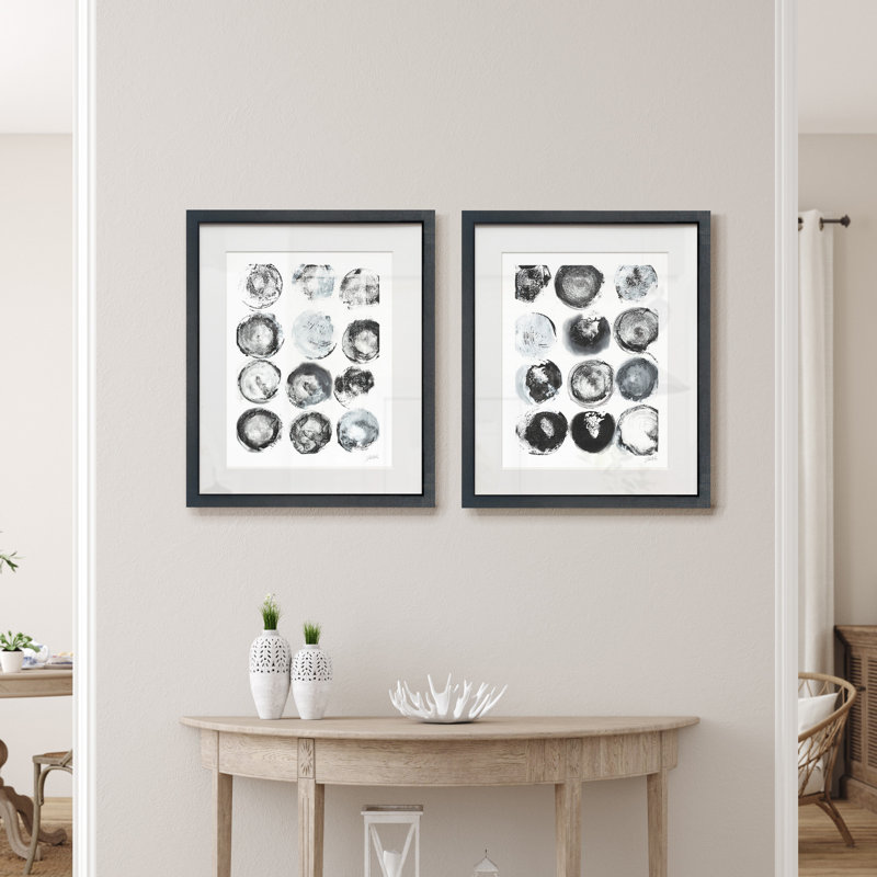 « B&W », ensemble de 2 reproductions d’art sur papier encadrée