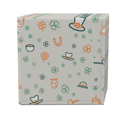 Cotton Twill Abstract Square Napkin