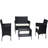 4 PC Rattan Patio Furniture Set Outdoor Patio Cushioned Seat Wicker Sofa (Beige Cushion)-1985864565
