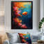 «Blue Orange Coral Marine Fish Life I» - décoration murale art corail-580413824-580413846