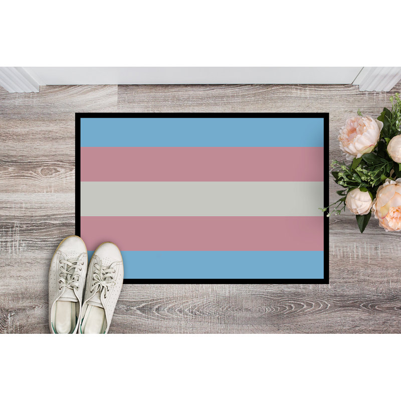 Tapis de porte USA Gay Pride, l 24 po x L 36 po, Fierté transgenre