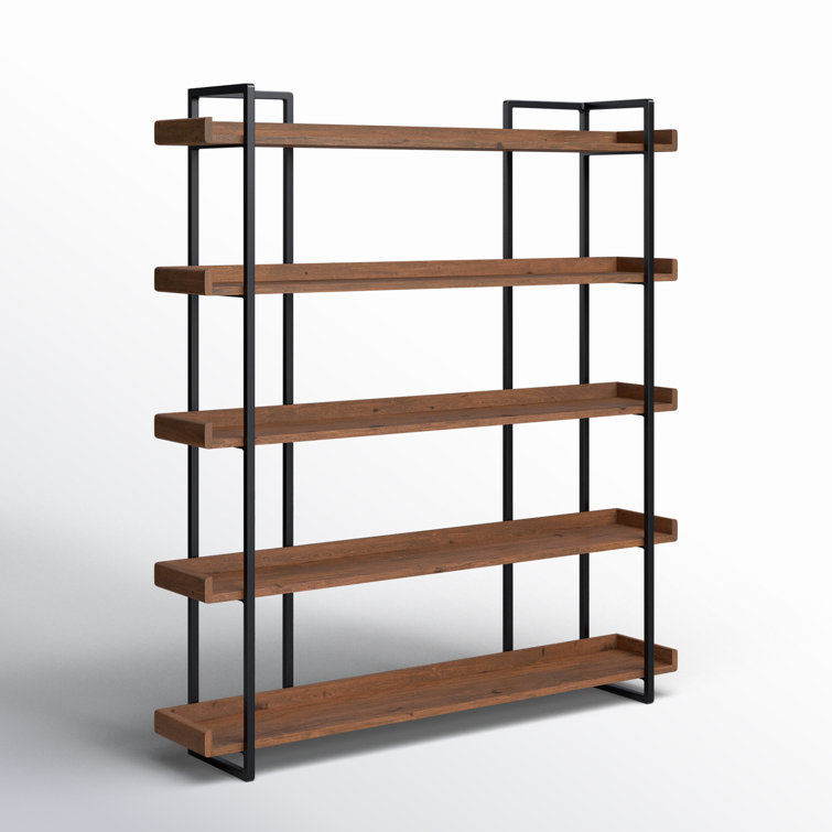 Berrien Solid Wood Etagere Bookcase