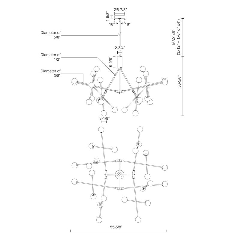 Moto 23 - Light LED Chandelier