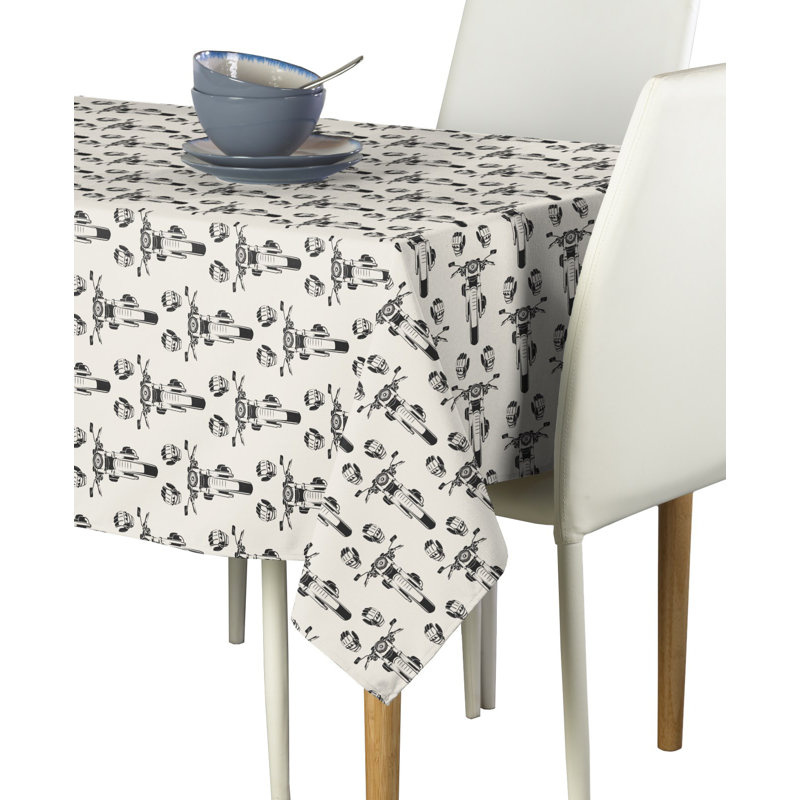 Ehren Geometric Tablecloth, 104" x 60"