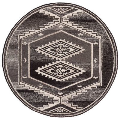 Kenya 925 Hand Tufted Wool/Cotton Moroccan Rug in Brown/Ivory