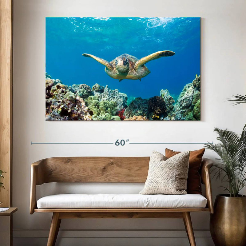 Tortue de mer verte Maui, H 34 po x l 51 po