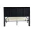 Base de lit tapissier grand format avec tête de lit, support à lattes en bois massif, sommier à ressorts, aucun sommier requis, assemblage facile, gris