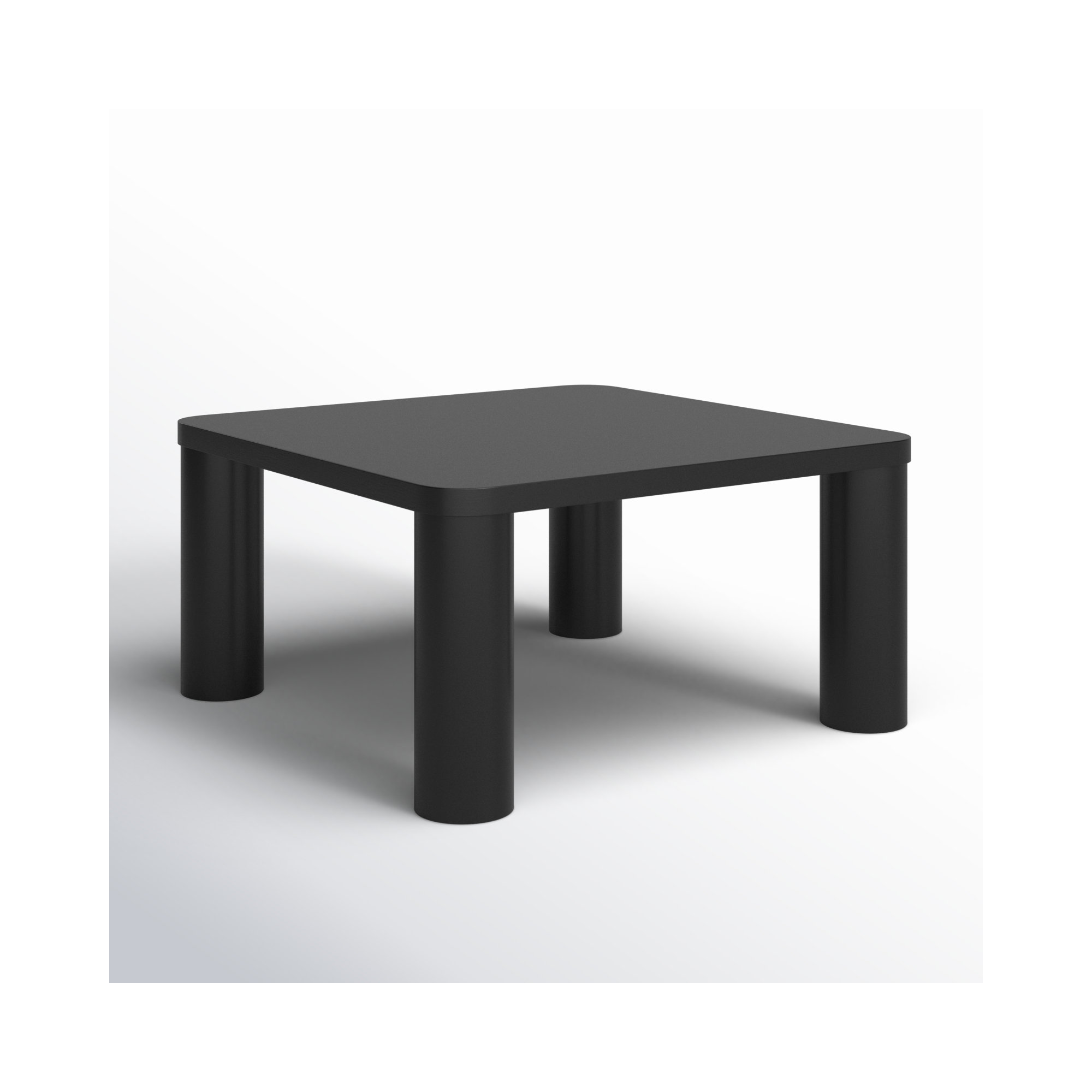 Patricio Single Coffee Table, Black, 16.14" H x 32" L x 32" W
