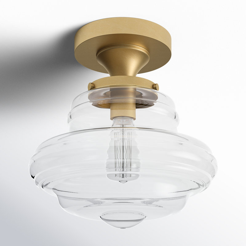 Plafonnier 1 lumière Marah en laiton naturel, Laiton naturel