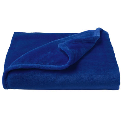 LHC Oversized Velvet Throw - Solid Microfiber Polyester Machine Washable Blanket