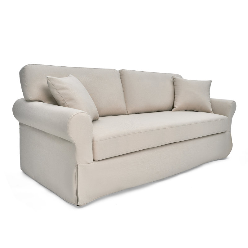 Housse pour canapé à accoudoirs roulés Sonya, Beige