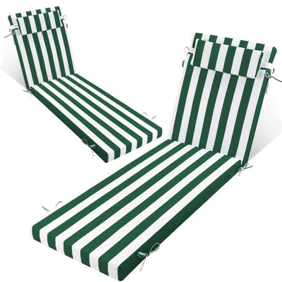 Outdoor Lounge Chair Cushion 72 X 21 Inch, 3.14 Inch Memory Foam, Waterproof & Uv Resistant, Reversible Patio Chaise Lounge Cushion