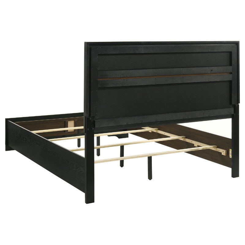 Ensemble de très grand lit 4 pièces avec commodes, miroir, paillettes Vino, Noir, Grand