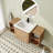 Wall-Mounted Floating Bathroom Vanity with Ceramic Top-376799465