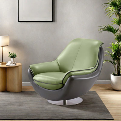 Curved swivel chair