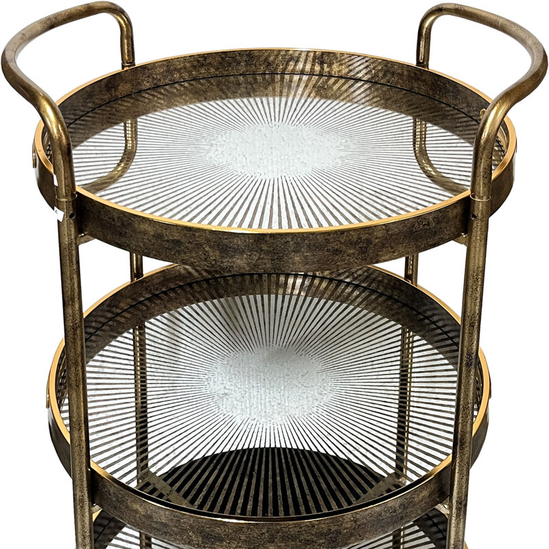 Aderito Metal Bar Cart