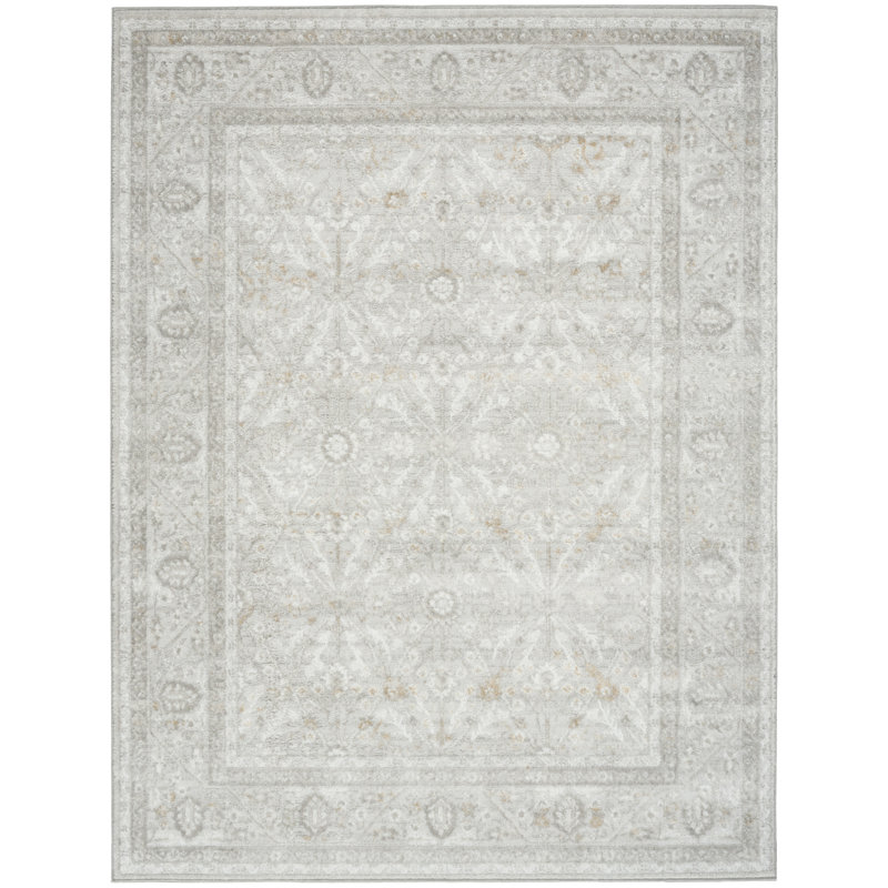 Leuchte 4' x 6' Grey Vintage Indoor Rug, Rectangle 4' x 6'