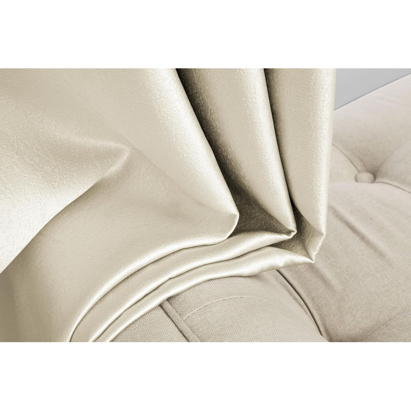 Blackout Curtain Pair, Cream, 46cm Width x 90cm Drop