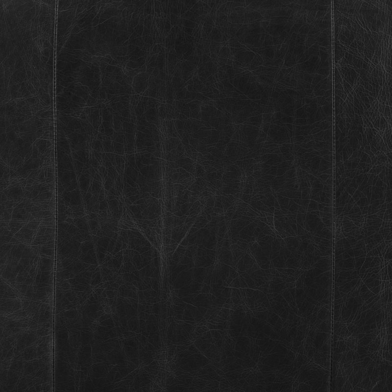 Méridienne en cuir véritable Essex, Cuir véritable noir onyx