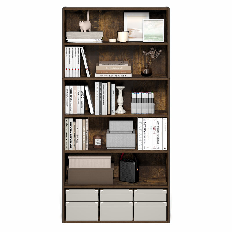 Tani 80.01cm W Manufactured Wood Shelving Unit, Amber Pine