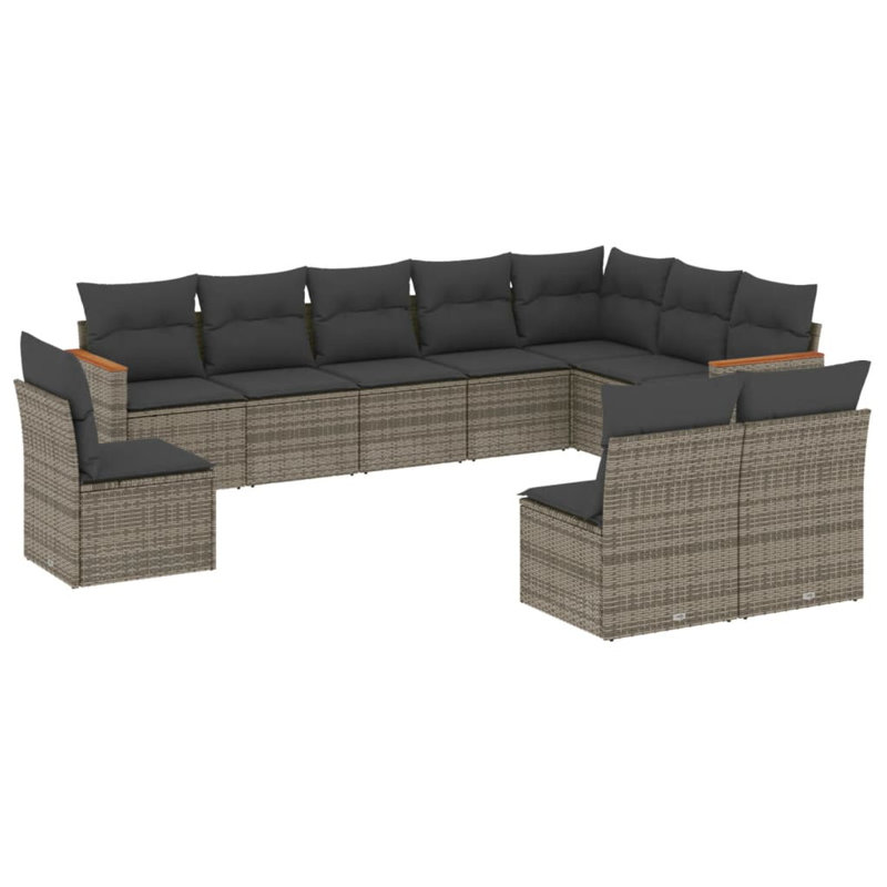 Ensemble de canapé de jardin modulaire 10 pièces Vidaxl