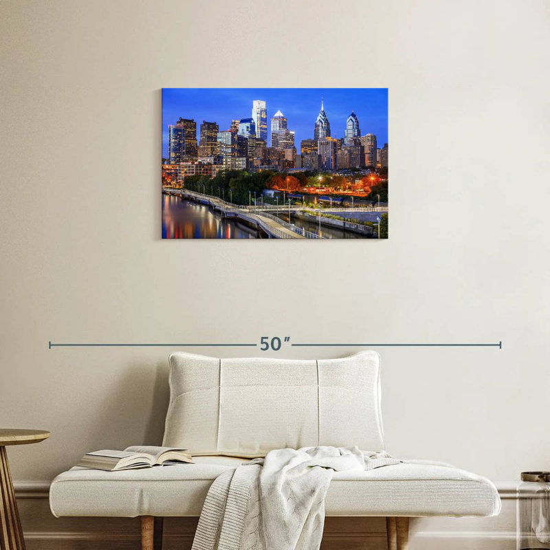 Ravi Philadelphia Blue Hour, 20" H x 30" W