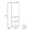 Armoire de salle de bain Mila, deux tablettes intérieures, deux tablettes extérieures, armoire à une porte-818054722