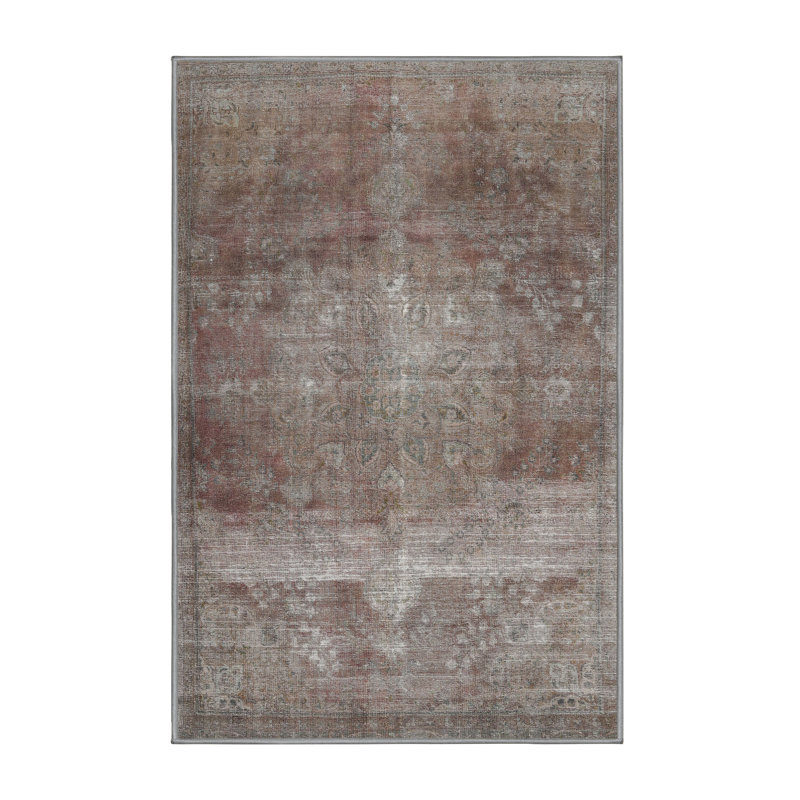 Tapis gris/zone noire contemporaine, Rectangle 7 pi x 10 pi