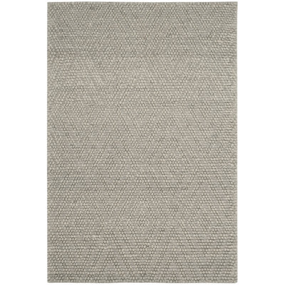 Russo Silver Hand-Woven Geometric Flatweave Rug