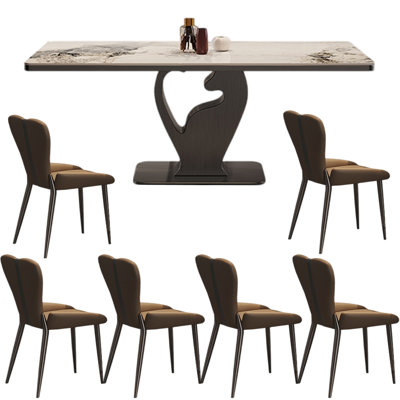 Light luxury style modern dining table sets