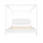King Size Wooden Canopy Platform Bed with Headboard and Support Legs,Creamy White-1530516375-1530516373