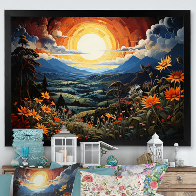 «Bariola Asian Art Mandala Sky I», reproduction d'art sur toile