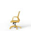 Chaise de bureau ergonomique jaune en maille, chaise de travail réglable en hauteur avec accoudoirs intégrés, chaise de bureau pour le télétravail-1798892701