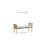 Martha Stewart Bedford Isla Tufted Upholstered Accent Bench with Cane Sides and Wood Frame