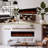 Narrow bezel electric fireplace with a hidden vent design to maximize the visible area. It supports both wall-mounted and built-in installation modes.-1615399664
