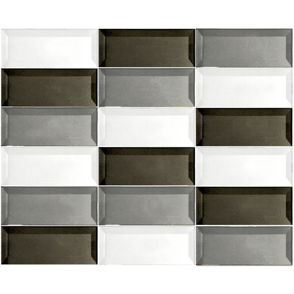 Forever 2" x 4" Glass Beveled Mosaic Tile