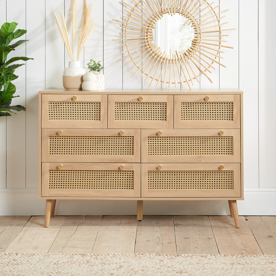 Noemi 120cm W 7 - Drawer Chest of Drawers