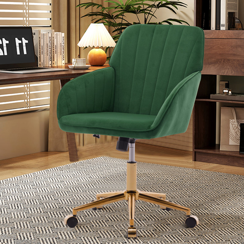 Fauteuil de bureau Velvet Ty, Vert