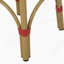 Tabourets de bar 4 pieds en aluminium rouge avec repose-pieds